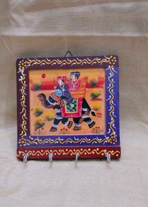 Handed painted wooden key holder