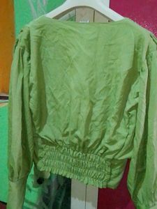 Green Crop Top