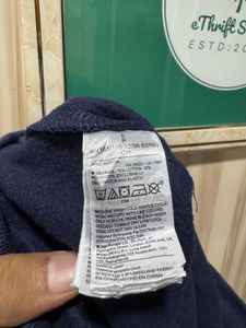 GAP Navy Blue Regular Fit Solid Jogger