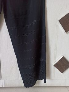 Black Palazzo And Kurta - Size S
