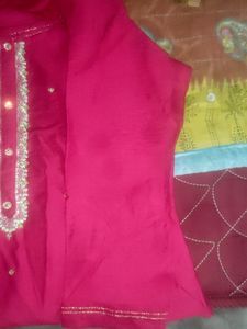 Rose Colour Party Wear Kurti