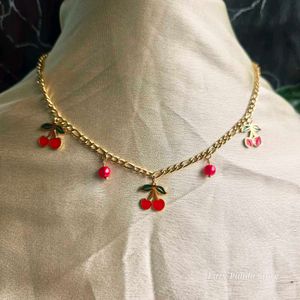 Cherry Necklace &amp; Wristlets Combo