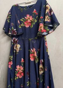 Blue Floral Mini Frock