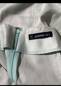 Mint Green Satin Mini Skirt