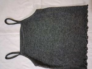 Gray Ribbed Cami Top