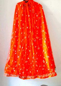 Beautiful Orange Net Lehenga Set