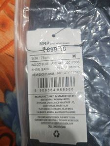 Shein Full Length Low Rise Mid Wash Distress Jeans