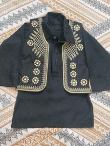 Men&#39;s Black Kurta Pajama Set