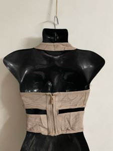 Brown Bustier Halter Neck Top