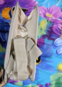 Elegant Beige Colour Jute Handbag