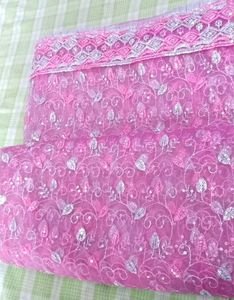 Fully Heavywork Partywear Silver Pink Saree🌸💕