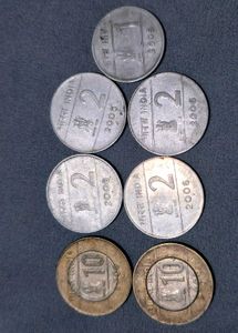 Vintage Indian Rupee Coin Collection