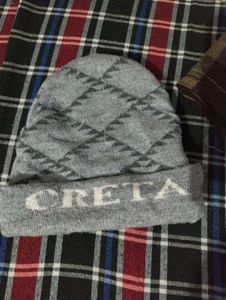 Gray Patterned Beanie