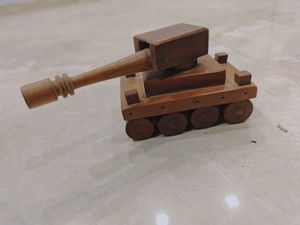 Tank showpiece for home decoration made of wood