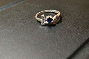 Elegant Blue Stone silver ring