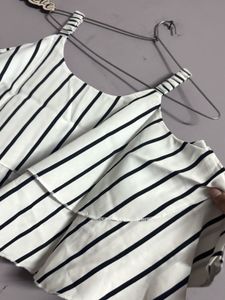 striped tank flare top