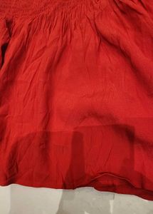 Forever 21 Red Off Shoulders Top