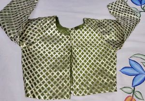 Green &amp; Gold Blouse