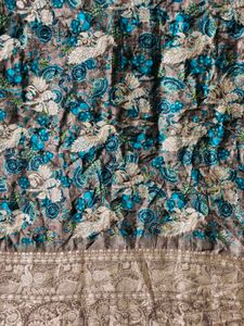 Pure Silk Banarasi With Brocade Border And Palla