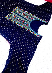 Embroidered Blue Kurta