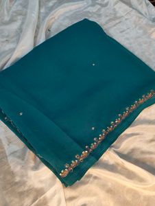 Elegant Teal Saree