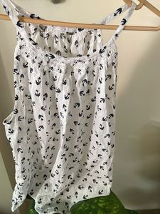 Anchor Print Sleeveless Top