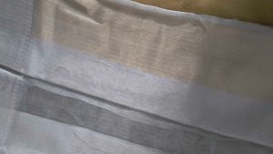 Elegant Silver Tissue Kota Saree