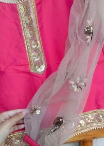 Pink Embellished Readymade Blouse/top