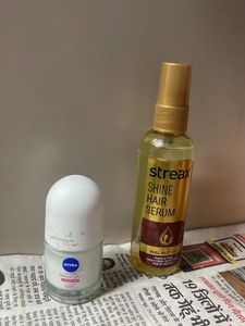 Streax Walnut Hair  Serum + Nivia Arm  Roll On
