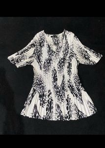 Printed Pleated Top