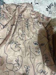 Abstract Face Print Top