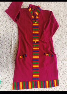 purple woollen kurta for women