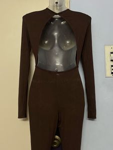 PRETTY LITTLE THINGS Brown JUMPSUIT