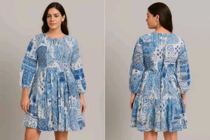 Blue Patterned Dress