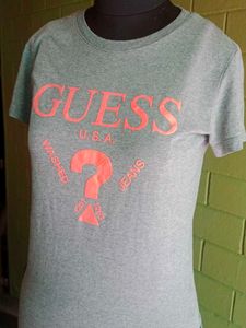 Guess Gray Graphic Tee - Size S