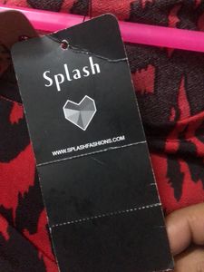 Imported Top/Tunic Red Leopard Prints