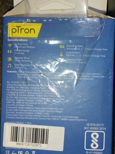 New Ptron Basspods 992 White Colour Not used Buds