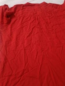 Red Button-Down Shirt