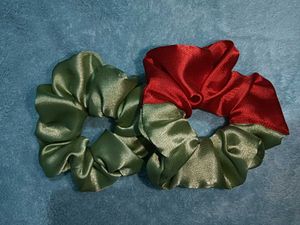 2 Pair Of Satin Scrunchies