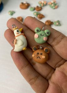Set of 3 clay charms