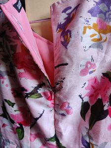Pink Floral Short Dress