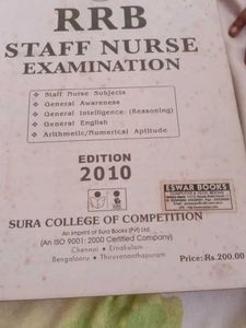RRB  Staff Nurse Exam Book