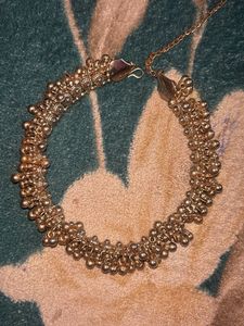 Boho Style Gold Tone Beaded Belt