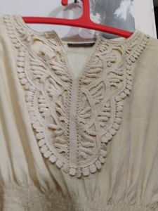 Elegant Beige Lace Top