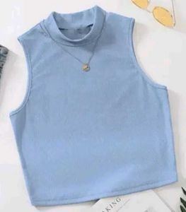 A Crop Top, Colour = Cyan.