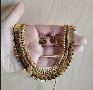 Gold Coin Necklace & Earring Set❤️