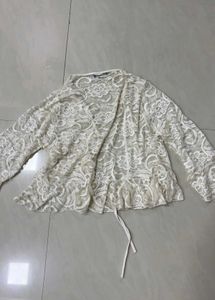 Lace Off-White Shrug