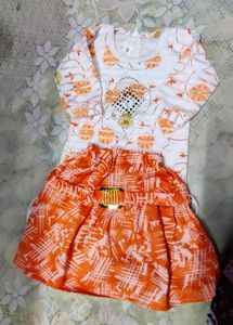 Girls Top and Skirt Set