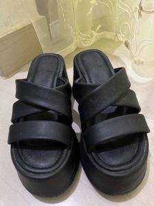 Black Platform Slides