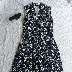 Retro Circle Print Dress